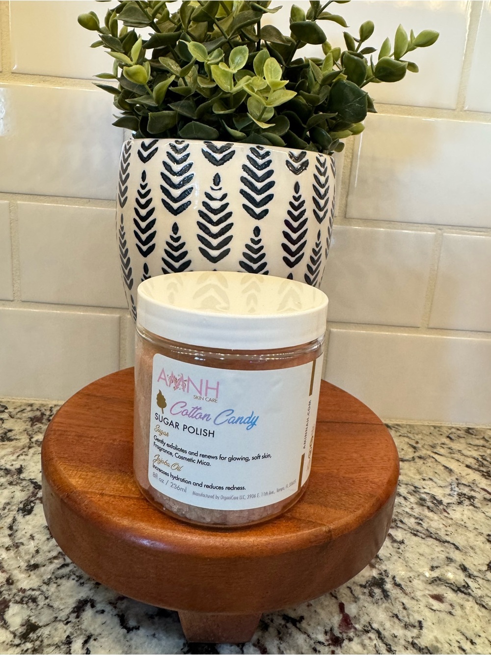 NH Skin Care Cotton Candy Sugar Polish – Pink Exfoliating Body Scrub
